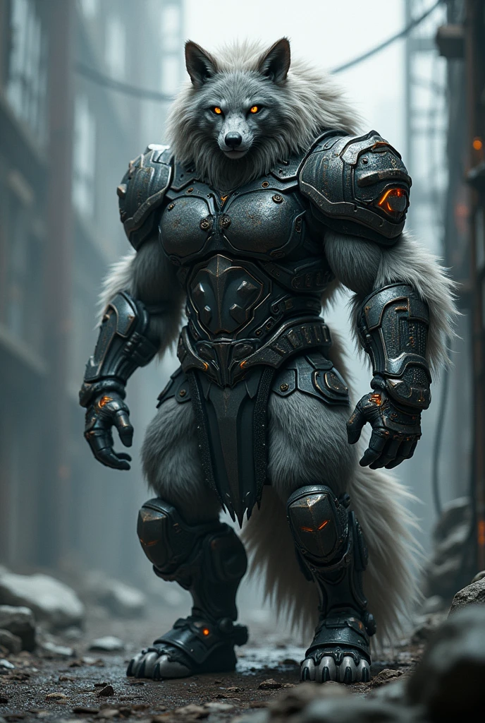 Furry,wolf,protogen armored,masked