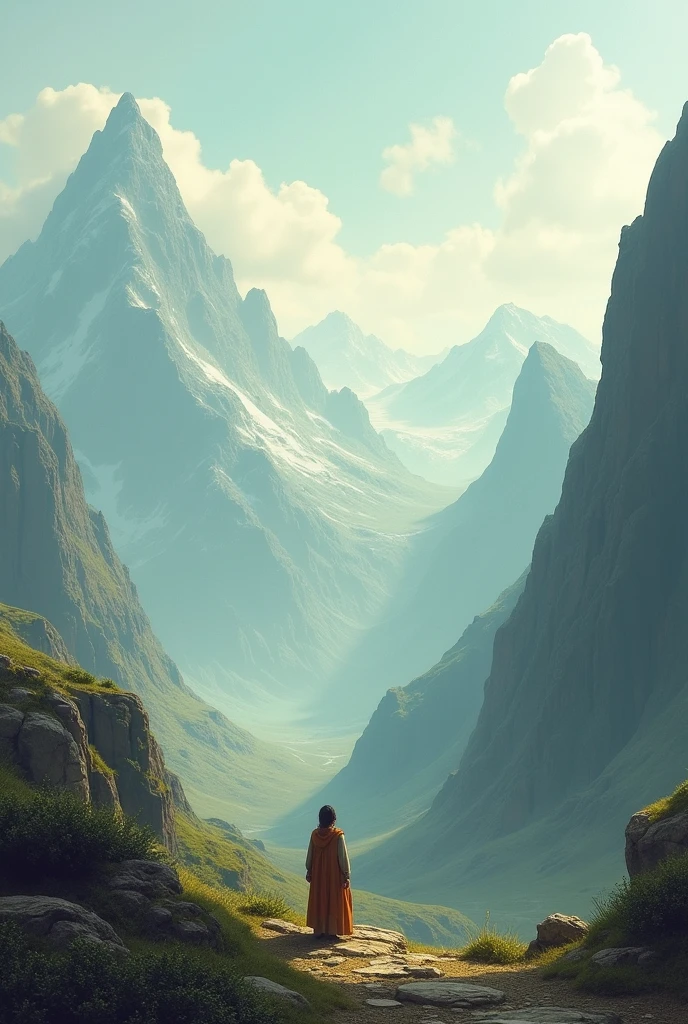 Create an image that illustrates this message (I WILL LIFT UP MY EYES TO THE MOUNTAINS, de onde vem o meu socorro. )