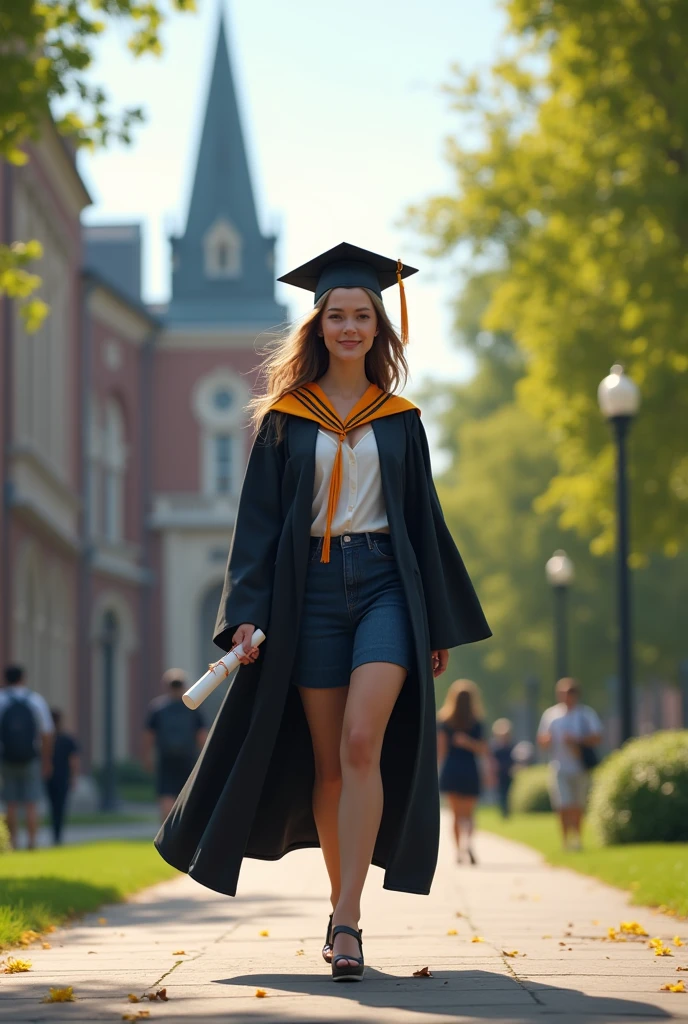 campus girl graduate 