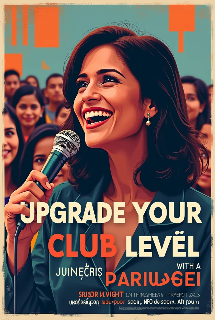 Make a poster
English language club,Joypurhat
Descriptions:-
A beautiful lady speaker and many audience. Some english latter and IPA simbles.Upgrade your level.