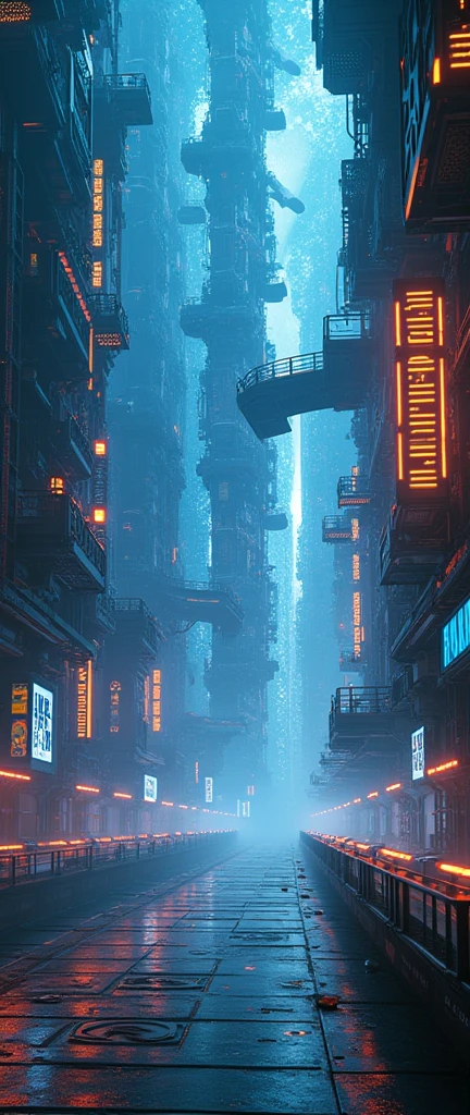 a technological labyrinth in the universe, futuristic sci-fi landscape, ethereal energy fields, glowing neon structures, complex machinery, floating platforms, complex circuits, holographic screens, dynamic lighting effects, cinematic camera angle, digital art, 8k, high quality, photorealistic, intricate details, stunning images, vibrant colors, spectacular lighting, perfect composition in landscape format
