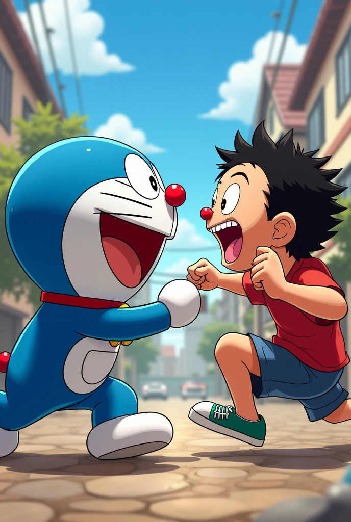 Doremon and nobita fight 