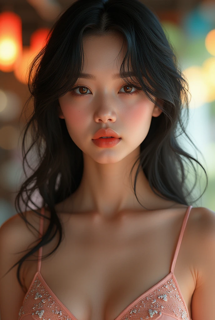 (masterpiece,Highest quality:1.4),(8k,RAW Photos,Photorealistic:1.4),Ultra-high resolution, ,(Glowing Skin:1.4),Detailed肌,Detailed顔,Detailed目,(Beautiful and shining eyes:1.2),Symmetrical eyes,Detailed耳,One person,Natural Makeup,(((Game Idol))),(Japanese Face),Detailed背景,Vivid background,Beautiful and shiny hair,,((Average teenage breasts)),,(Detailed Jill Valentine、biohazard,Death Island,movie),,((Sharp Face)),Natural light,,(Very detailed ,,online shopping,LUMINE® Market,),Cleavage,Upper Body,,(Detailed,Location was great.),