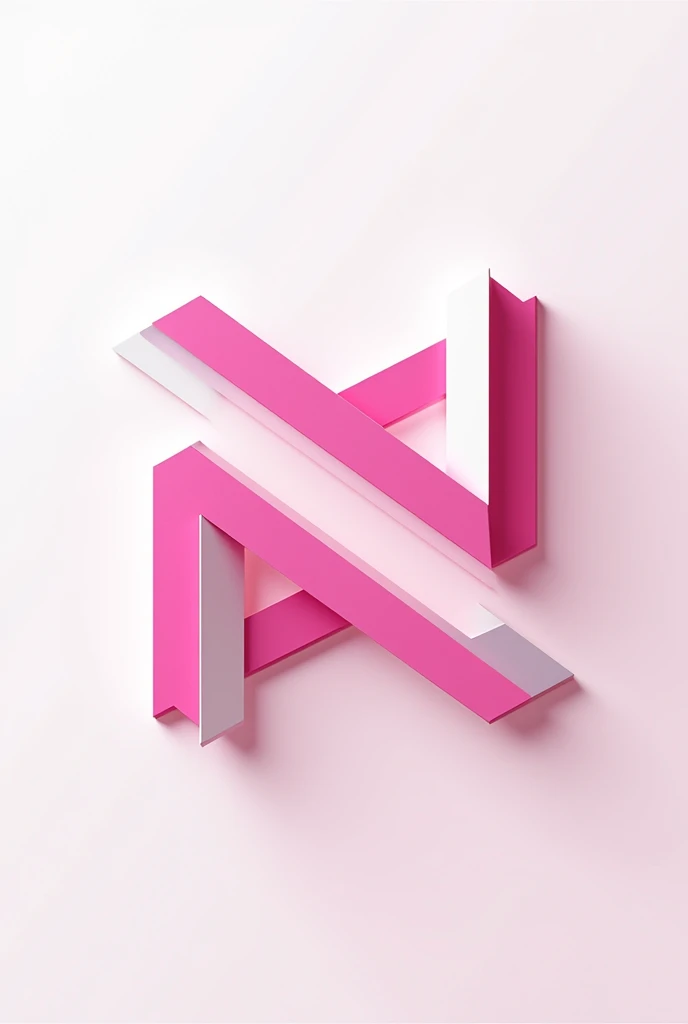 Create a logo for a group called Nexus with the colors pink and white
