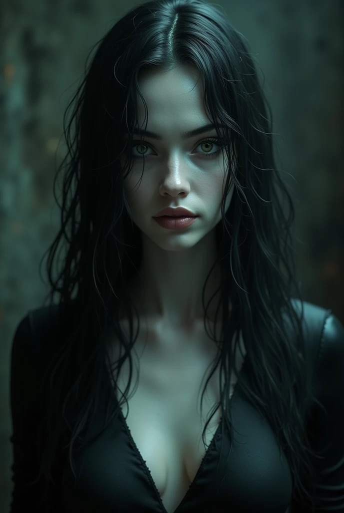 Make the character Samara from the movie The Call with an attractive body