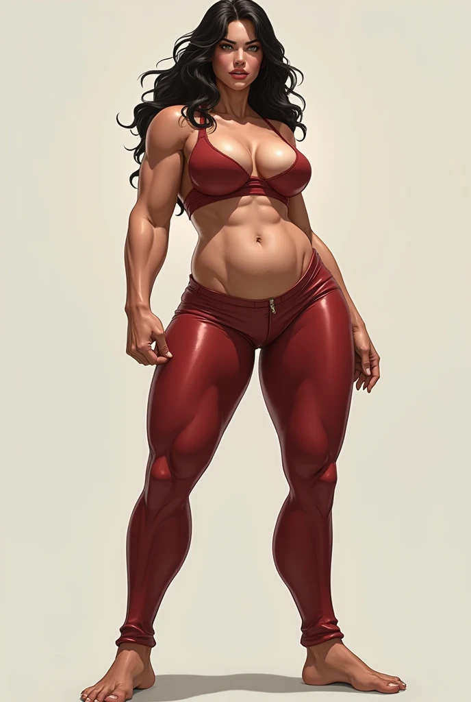 Full body, solo, 1 woman, beautiful, seductive , smirking , (((dark skin, athletic body, red hair))), yellow eyes , nude,, pussy, (yellow pubic hair), bob hairstyle, twin_low_braids, long legs, medium breasts, narrow hips, broad shoulders, slim, Muscular, confident