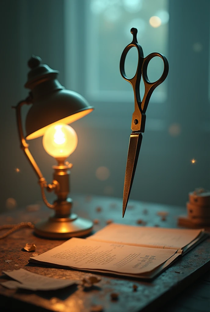 lamp and scissors