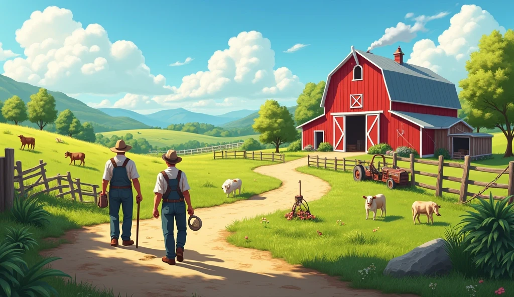 On the farm,