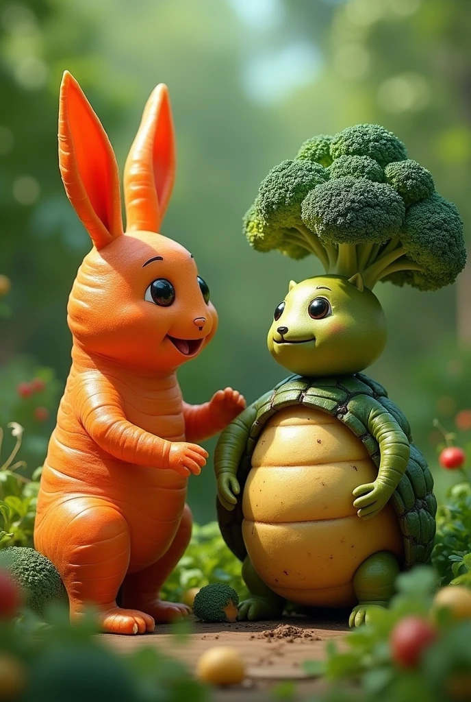 Animals in the form of vegetables