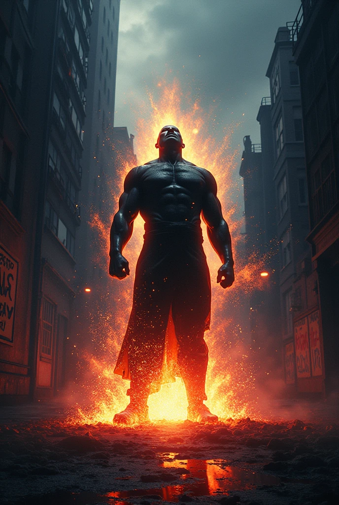 Background: Start with a deep, moody background—perhaps a city at night with dimly lit streets or abstract shadows and clouds to symbolize the darkness.Main Imagery: A figure standing tall or breaking through chains, symbolizing strength and resilience. Light beams should be bursting from behind the figure, representing the transition from "Andhera" (darkness) to "Ujaala" (light). Incorporate explosive, fiery elements to highlight the "bomb" metaphor in the song.Text Design: The title "Andhera Se Ujaala" should be bold and glowing, with the word "Ujaala" in a brighter color (like gold or white) to stand out against the dark background. Use graffiti-style or modern street fonts to maintain the edgy vibe.Details: Add the artist’s name in a smaller but impactful font under the title. If there are any other credits, keep them minimal to avoid clutter.Color Scheme: Stick to a contrast of dark tones (black, navy, deep purple) with bursts of bright, vibrant hues (yellow, orange, neon) for the light.