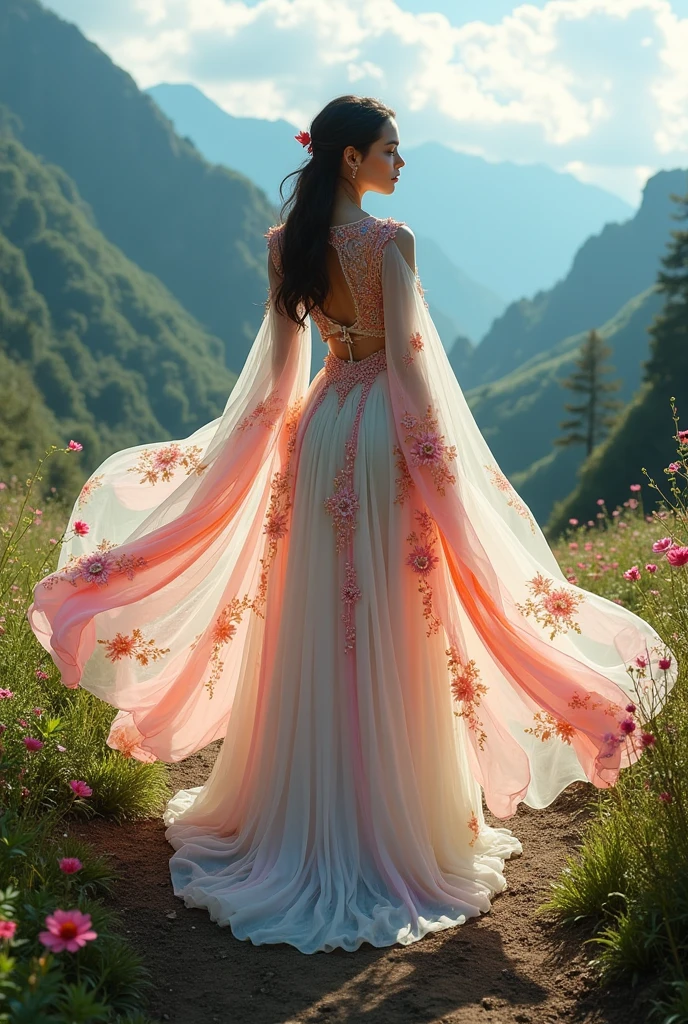 Fashion clothing inspired by the mashua flower