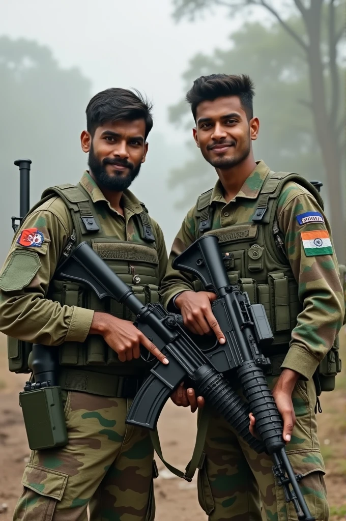 Two young friend one of them Bangali and one of them Pakistani are fighting with indian army's