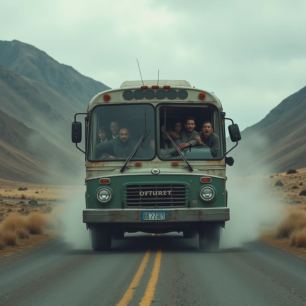 (Best quality, 8k, 32k, Masterpiece, UHD:1.2) Transform the setting of this image to feature the Turtle Party Van with the Teenage Mutant Ninja Turtles and April O'Neal. April should be leaning out of the van's window, with brown hair, looking prettier with an engaging expression. The turtles should be inside or on top of the van, posing in ninja style. They should have realistic reptilian details and textures while maintaining their humanoid appearance. Background is New York City and on the street.

Introduce April O'Neal leaning out of the window of the Turtle Party Van, looking excited and engaged. The Teenage Mutant Ninja Turtles should be positioned around the van, either inside or on top, striking dynamic ninja poses. Leonardo, with a blue bandana, should have smooth, greenish-brown skin and a detailed shell. Michelangelo, with an orange bandana, should have a speckled, olive-green skin tone. Donatello, with a purple bandana, should exhibit darker, rugged skin with patches of mottled brown. Raphael, with a red bandana, should have rougher skin texture with visible veins and a deep green hue.

Highlight their reptilian nature with realistic skin textures, scales, and moist surfaces. Each turtle should be depicted in a unique ninja pose, showcasing their agility and combat readiness.

The lighting should be dynamic, with contrasted shadows and highlights that accentuate their forms and the details of the van and surrounding environment. Utilize ambient lighting from the streetlights and neon signs, casting realistic glows and reflections on April, the turtles, and the van.

Ensure the scene captures the energy and excitement of the turtles and April in action with the iconic Turtle Party Van, providing a lively and engaging backdrop.