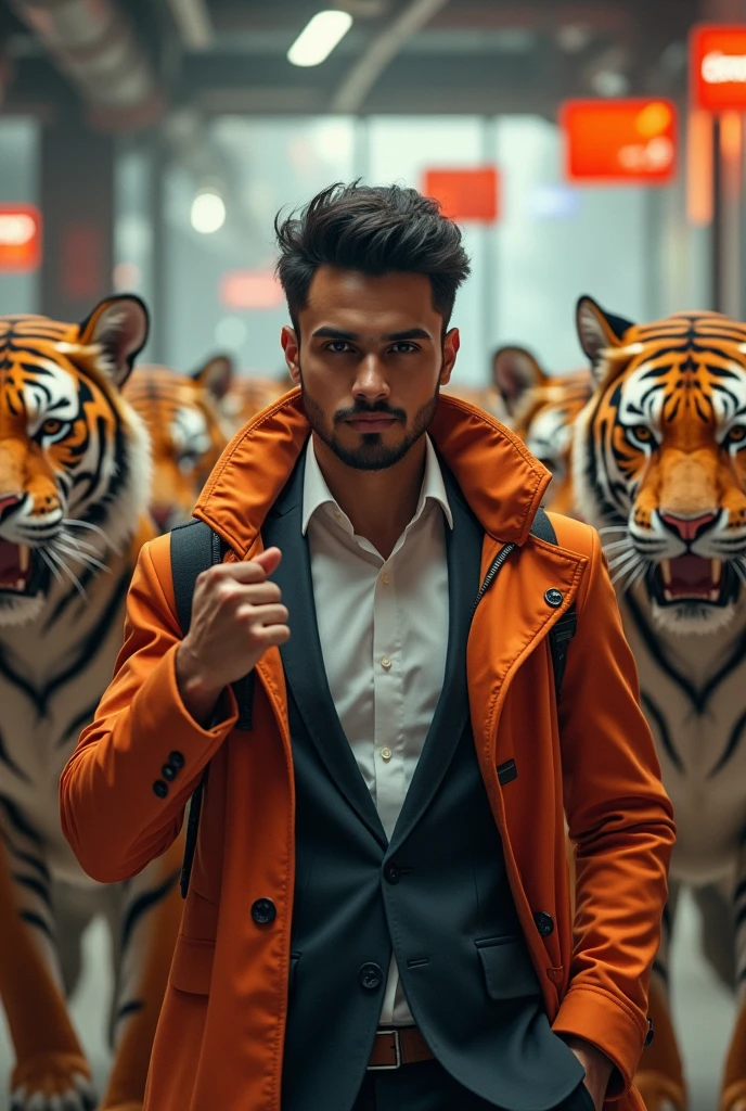 See Rohan preparing for his big day, then arriving at the Zomato office, bustling with humanoid tigers all around, ready for their tasks.