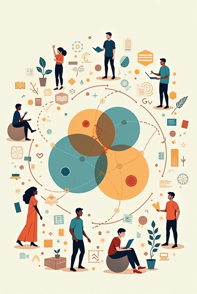 Illustrate a aketch about the cinnections of sociology, anthropology, and political science