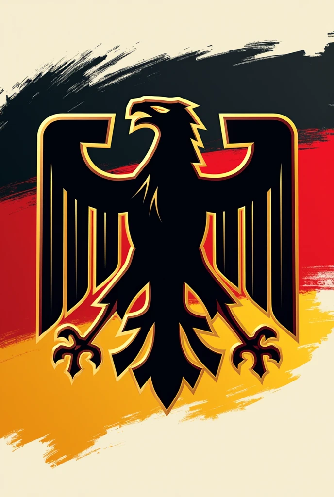 Create a lettering Kingbin3210 AfD for Germany with an eagle in black red gold