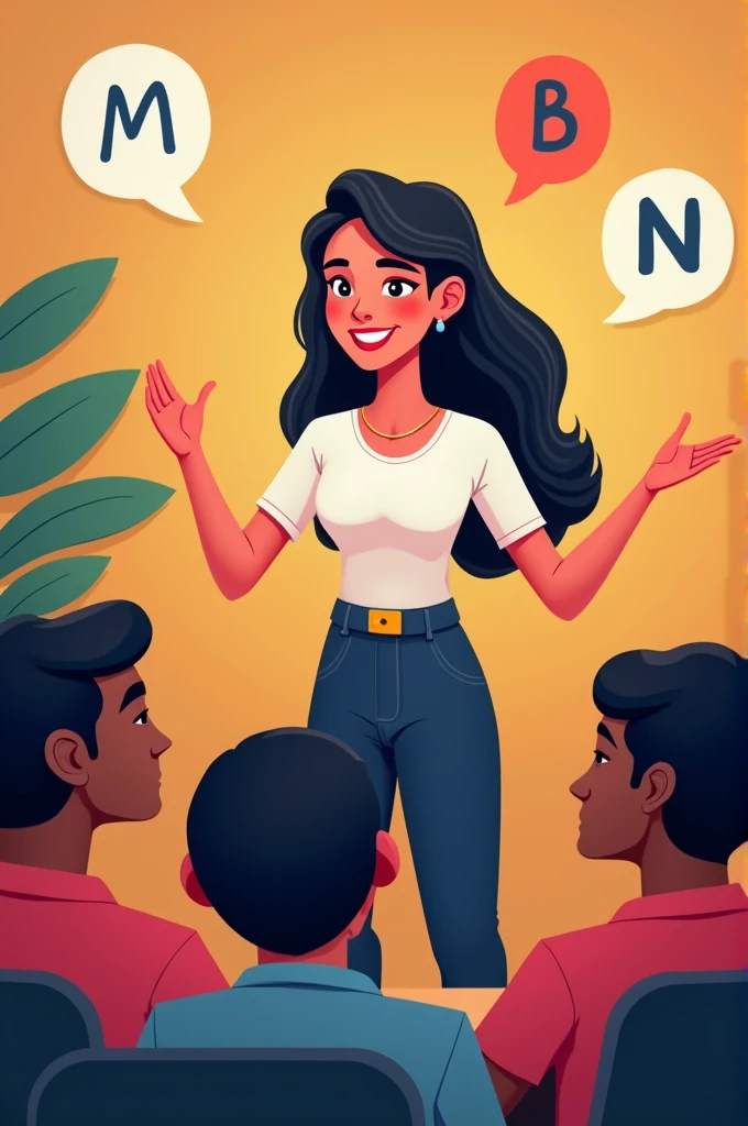Make a profile picture for a English language Club, Joypurhat.
Poster name :-English Language Club, Joypurhat.
English language club,Joypurhat
Descriptions:-
A beautiful lady speaker and many audience. Some english latter and IPA simbles.Upgrade your level.