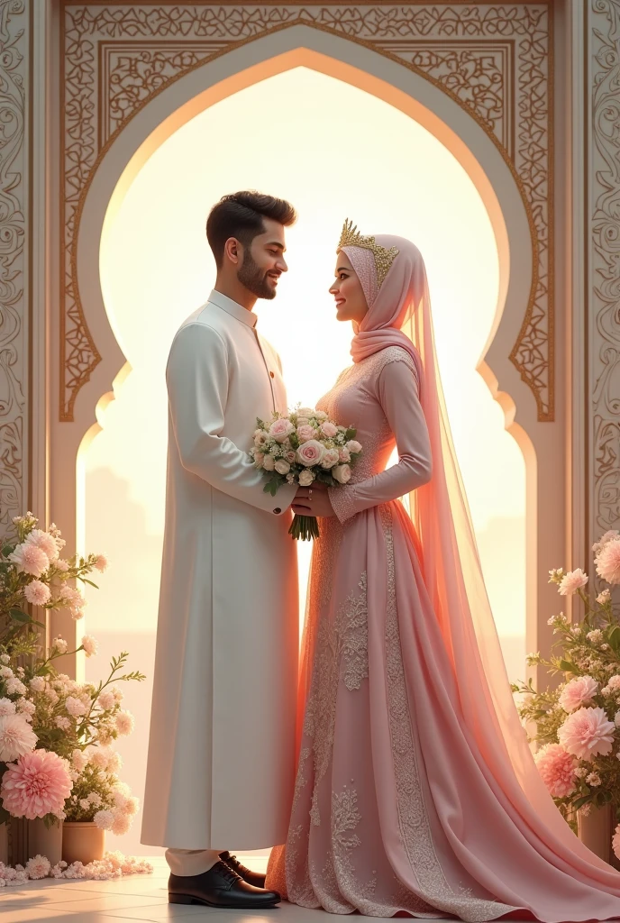 Make an islamic marriage poster
Groom name: Muhammed nabeel saqafi
Bride name: Afeefa thasni hadiya
Date:31/08/2024
