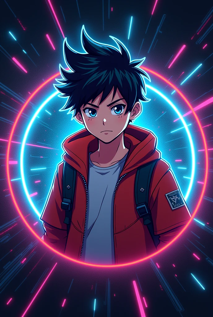 Create a Gaming Anime YouTube logo his name is Kevin