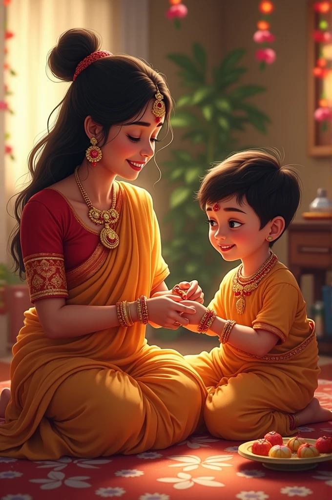 Create images of Indian festival rakshabandhan Rakhi 