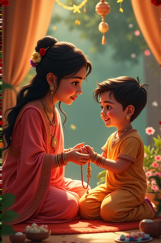 Create images of Indian festival rakshabandhan Rakhi