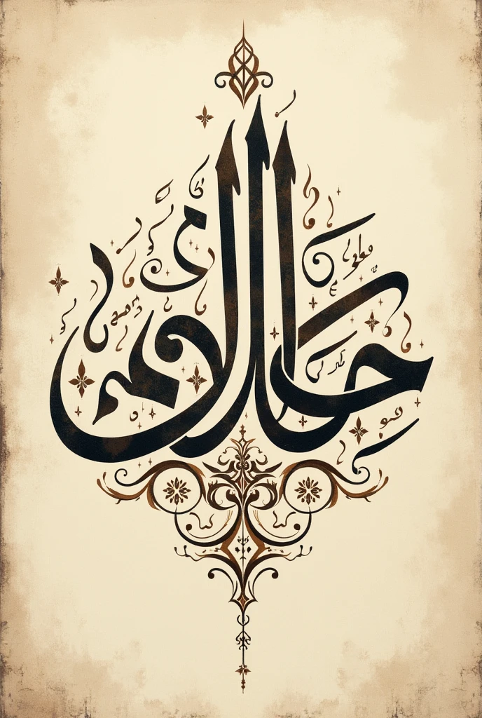 أبرار راميسا make me a diwani style calligraphy
