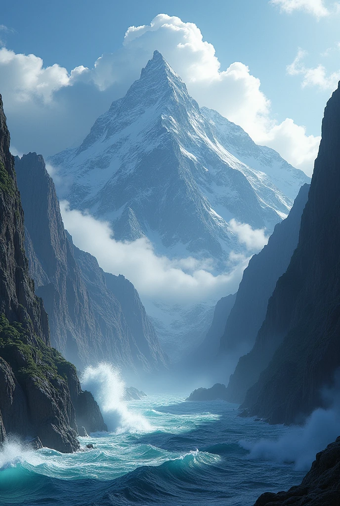 Surrounded by towering mountains and untamed seas,
