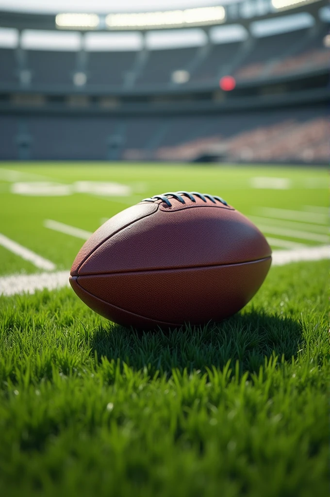 A football in the field 
