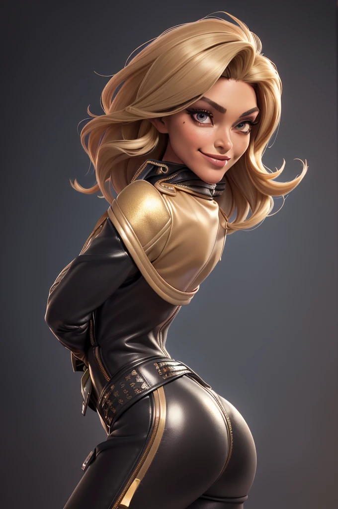 Um super heroi , capa , um simbolo de um K E um A, EM 3D , traje amarelo cobrindo o corpo todo,  uma bota pega ate as coixas nas pernas, uma luva , cabelo preto , rosto perfeito