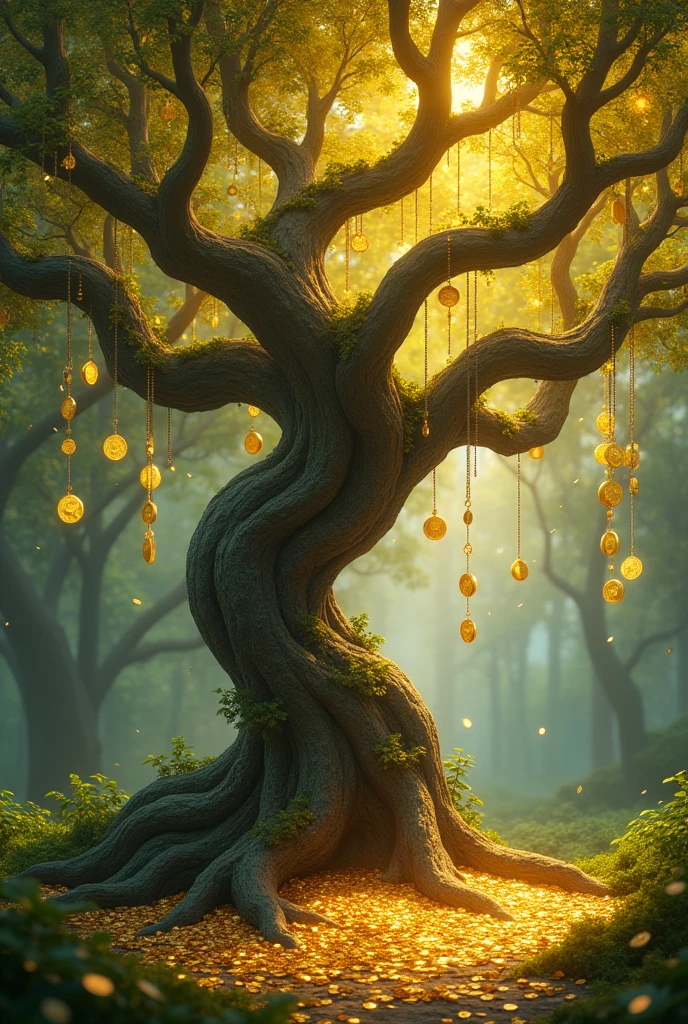 Tree bearing gold coins