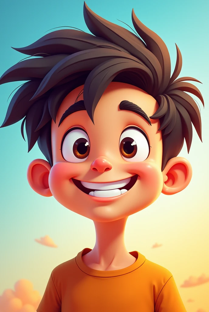 cartoon style Pop-out Profile Picture boy