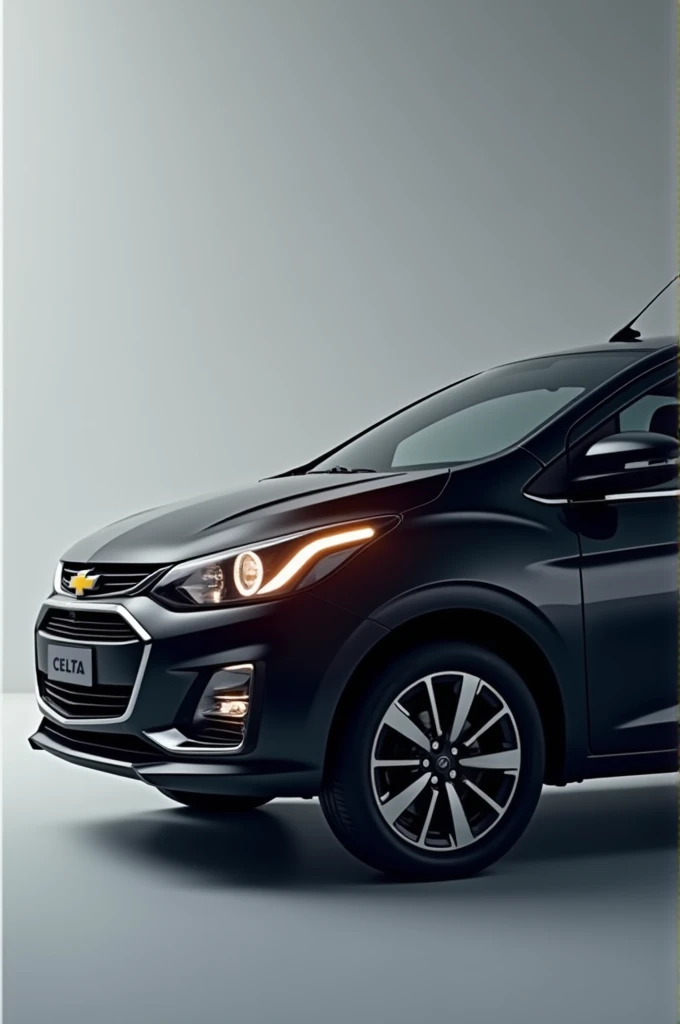 Chevrolet Celta car with rear light the same shape as the front light 