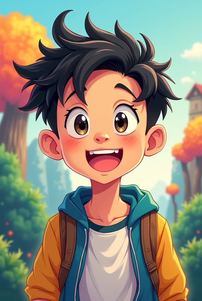 cartoon style Pop-out avatar boy years16