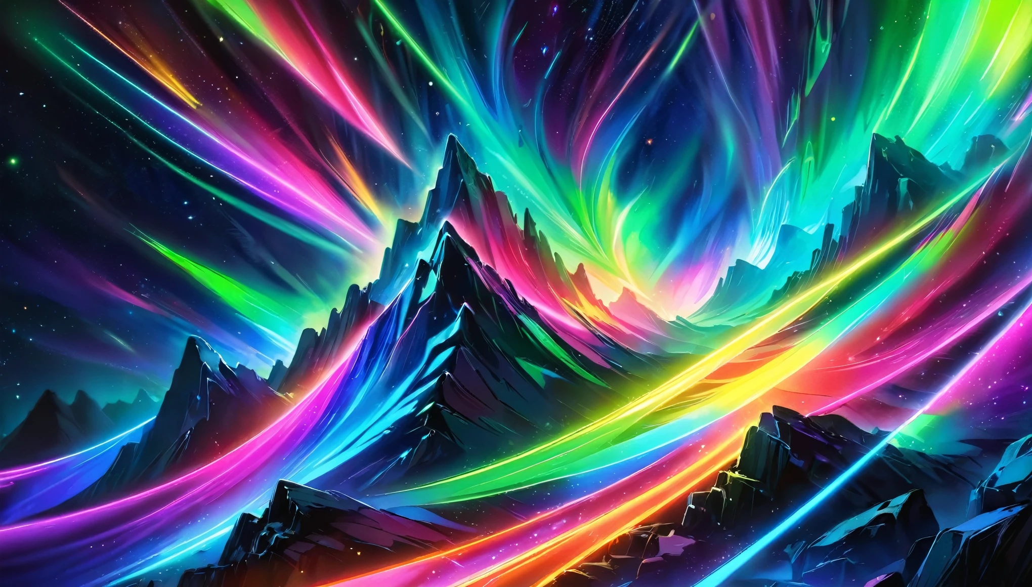 (Ethereal, fluorescent colors, neon lights,), aurora_borealis, vibrant colors BREAK, 3d render BREAK, (masterpiece), best quality, highres, 4k, 8k, cinematic lighting, amazing quality, amazing shading, soft lighting, light particles floating, chromatic aberration, colorful space galaxy, dynamic angle, starry night, extremely detailed, Illustration, official artwork, anime style, wallpaper, official art, 35mm, analog style, a realistic photo, film grain, (photorealistic:0.6), taken by a canon eos r5, ultra detailed, chromatic aberration, colorful, bright colors,