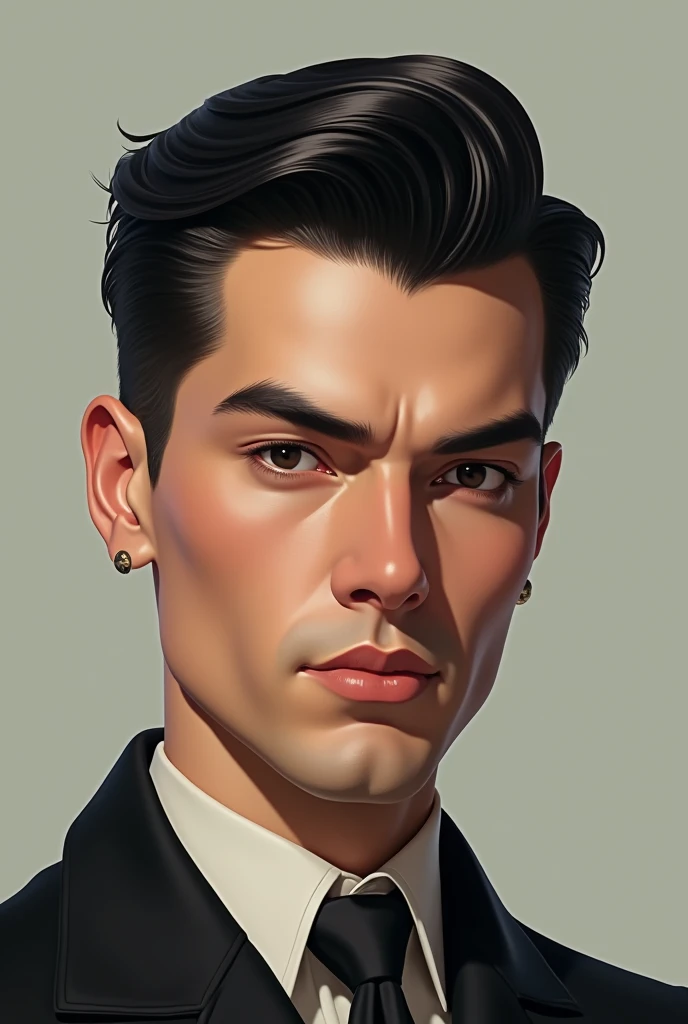 Slick back hair
