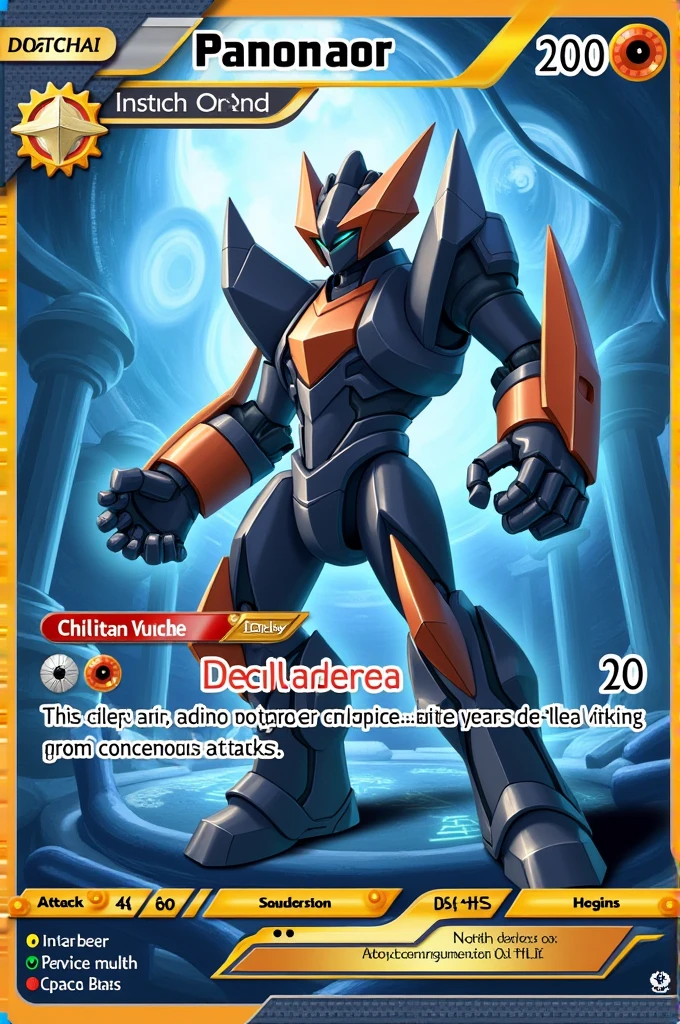Create an illustration in the form of a pokemon style card with a turbine of these characteristics: Atk: 49+5,6% HP:2000 Weak to rear attacks and is strengthened by consecutive attacks Weak to rear attacks. Gets stronger with consecutive attacks.