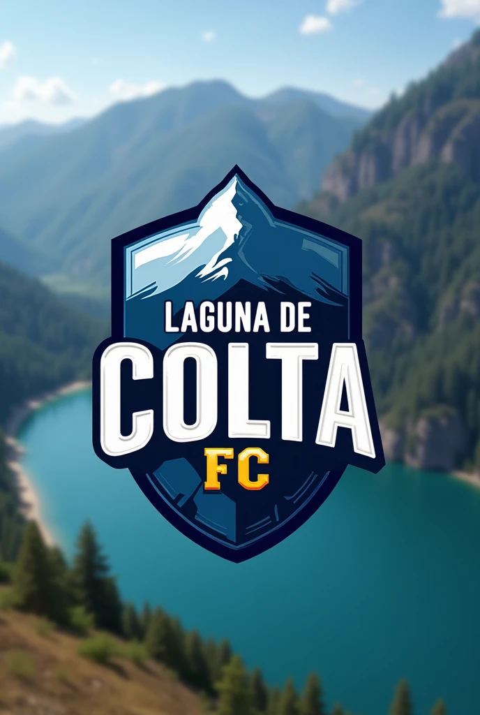 Football shield with the name of “Laguna de Colta FC”