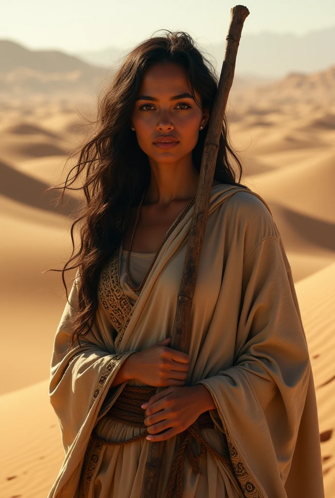 A 30-year-old woman from the Bible in the desert