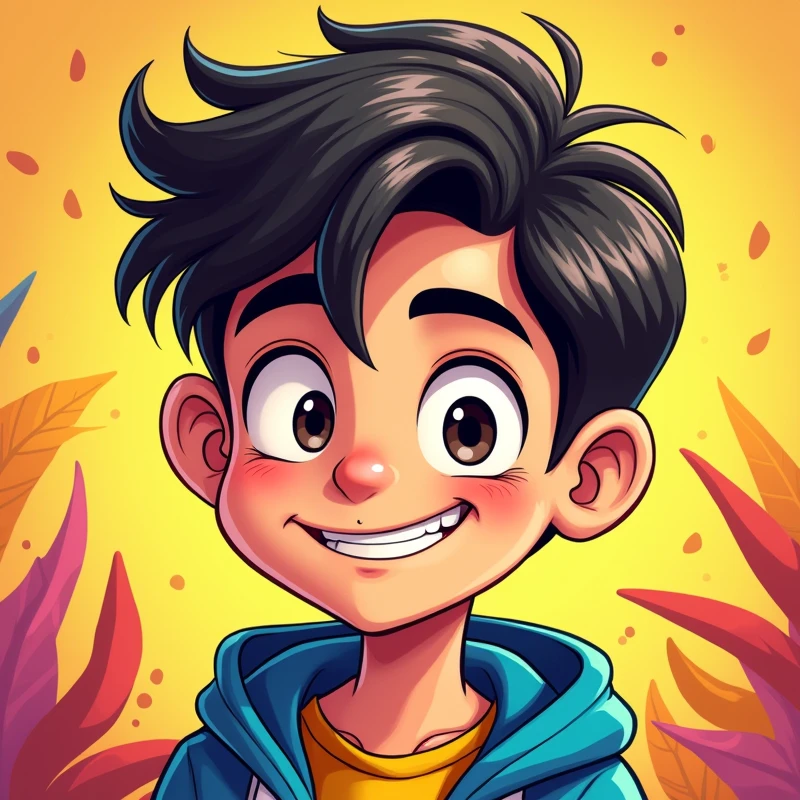 Cartoon style  boy years16￼