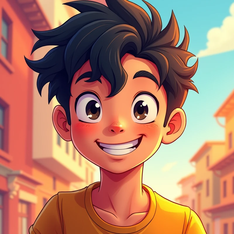 Cartoon style boy years16