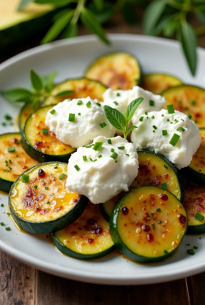 Sautéed Zucchini with Cottage Cheese