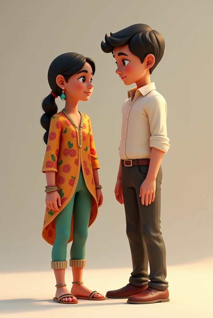 140cm south indian girl in kurthi & leggings and 170cm south indian boy in formals