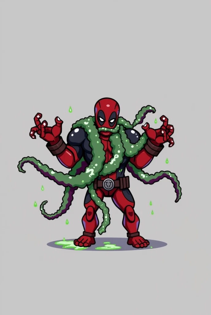 Marvel Heroes, Deadpool, Tentacle entanglement, uniform, Binding hands togethe, Foreign object invasion, monster breeding, wet, slime, tentacles, slimy tentacles, monster and human breeding, Tentacles wrapped around the body, Insert tentacles into the body