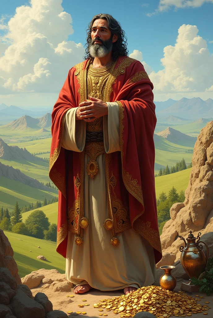 Character from the Bible Jacob with many riches