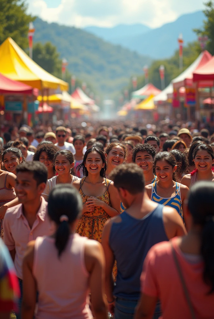 Make a post that says PSYCHOLOGY And the background will be the Cali fair in Colombia Word PSYCHOLOGY in Spanish HOW DO PEOPLE LOOK HAPPY AT THE FAIR