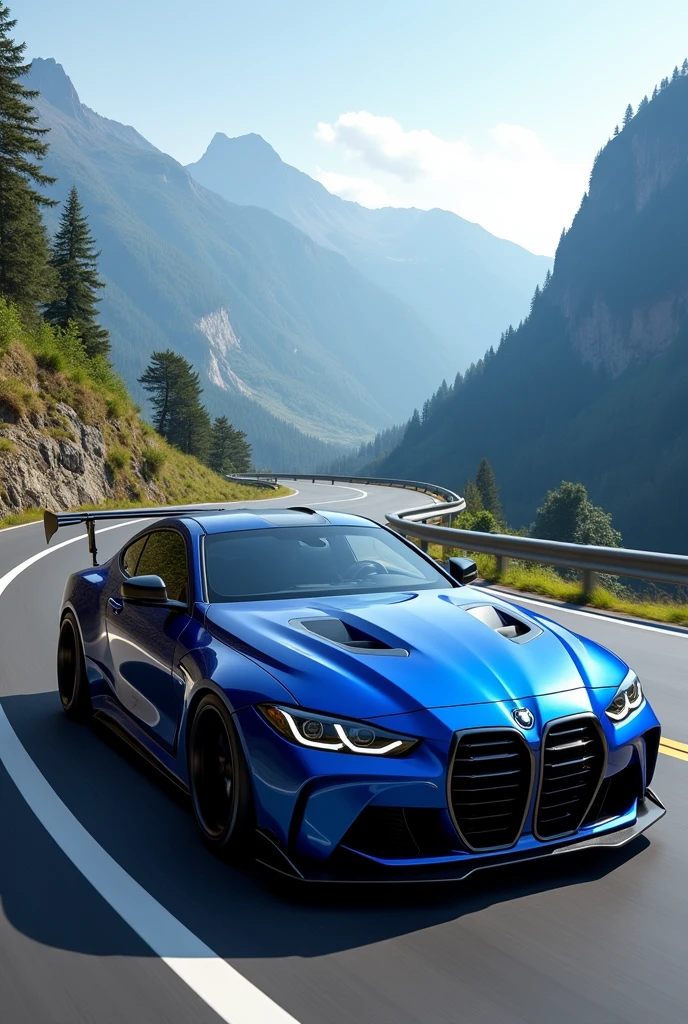 A car is blue and gt