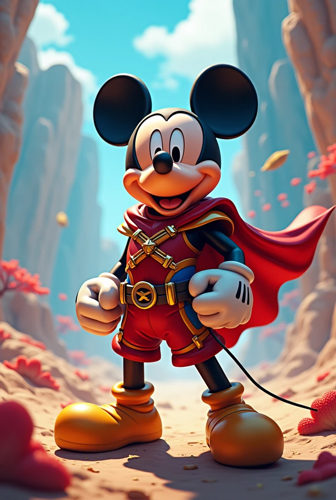 Mickey mouse, Super hero, 8k, High definition, abstract, 3d, アニメ.