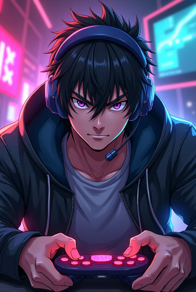 An pfp for yt gaming more badass But keep in mind it must be related to gaming like a badass character anime style playing games with headphones on and more
Male