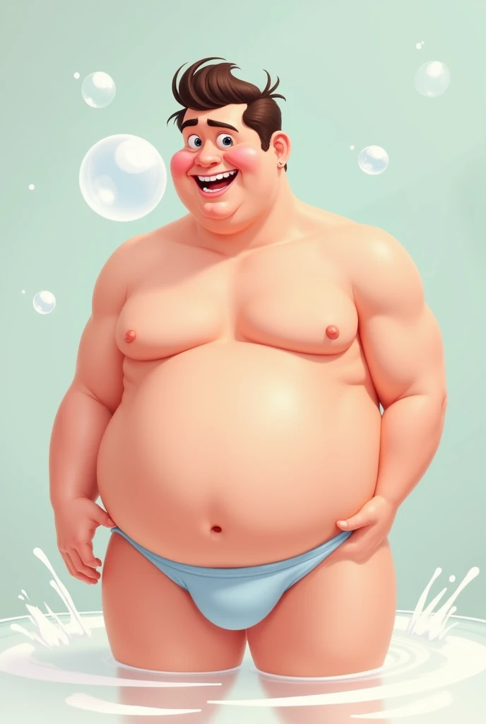 Show me a man, naked. With a bubble and fleshy butt