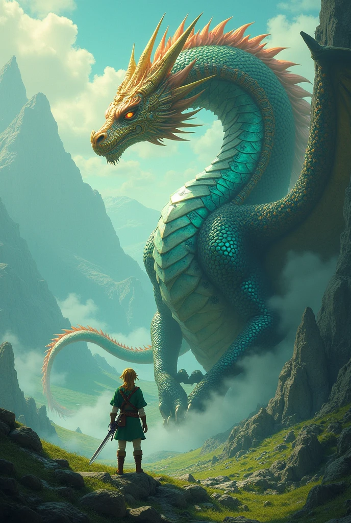 Enlightened Dragon quest Zelda Link